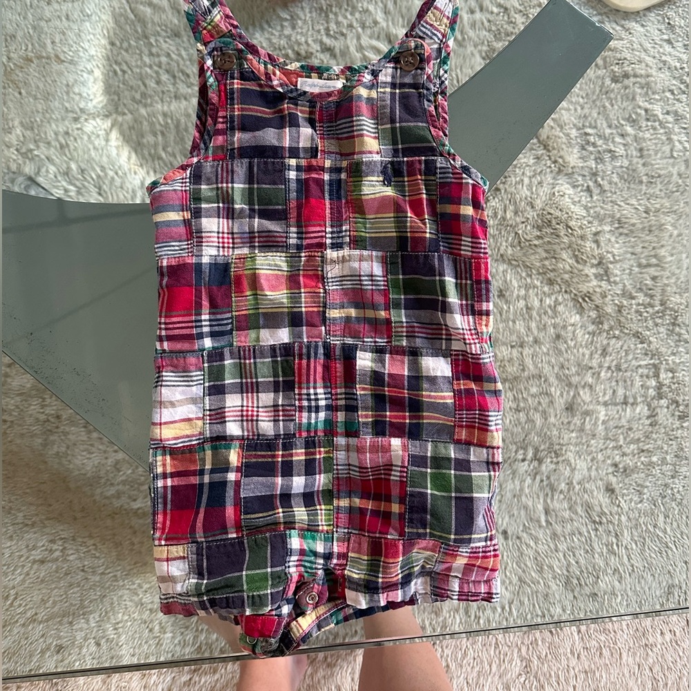 Ralph Lauren vintage patchwork Corrine onesie romper overalls 18m